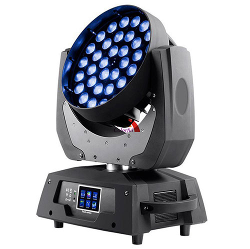36x18W 6 EN 1 RGBWA UV DMX LED ZOOM Luz de lavado de cabeza móvil