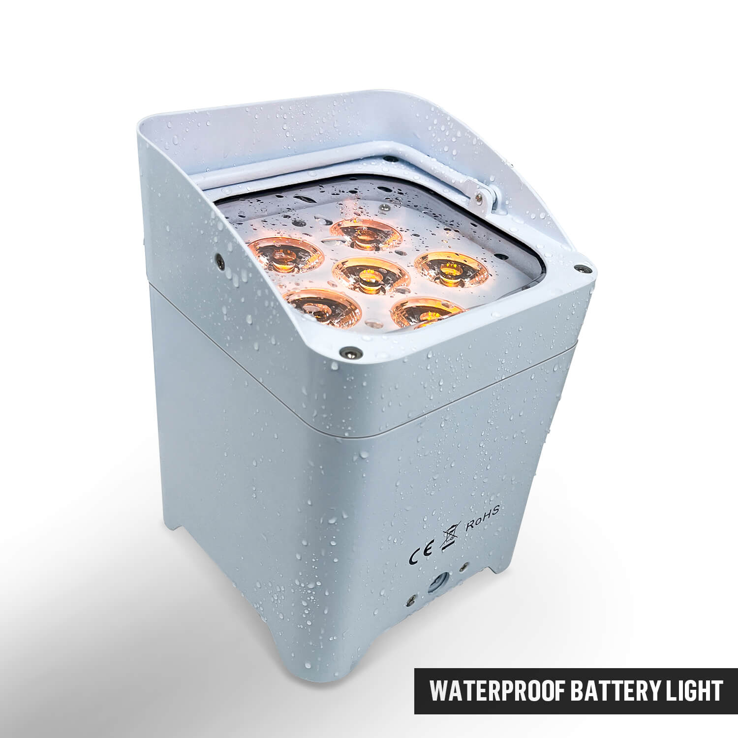 Luz plana LED inalámbrica alimentada por batería al aire libre 6x18w